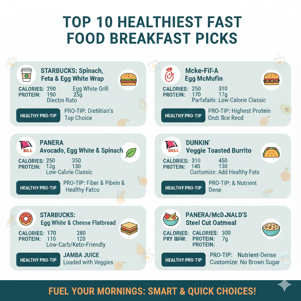 Top 10 Healthiest Fast Food Breakfast Picks