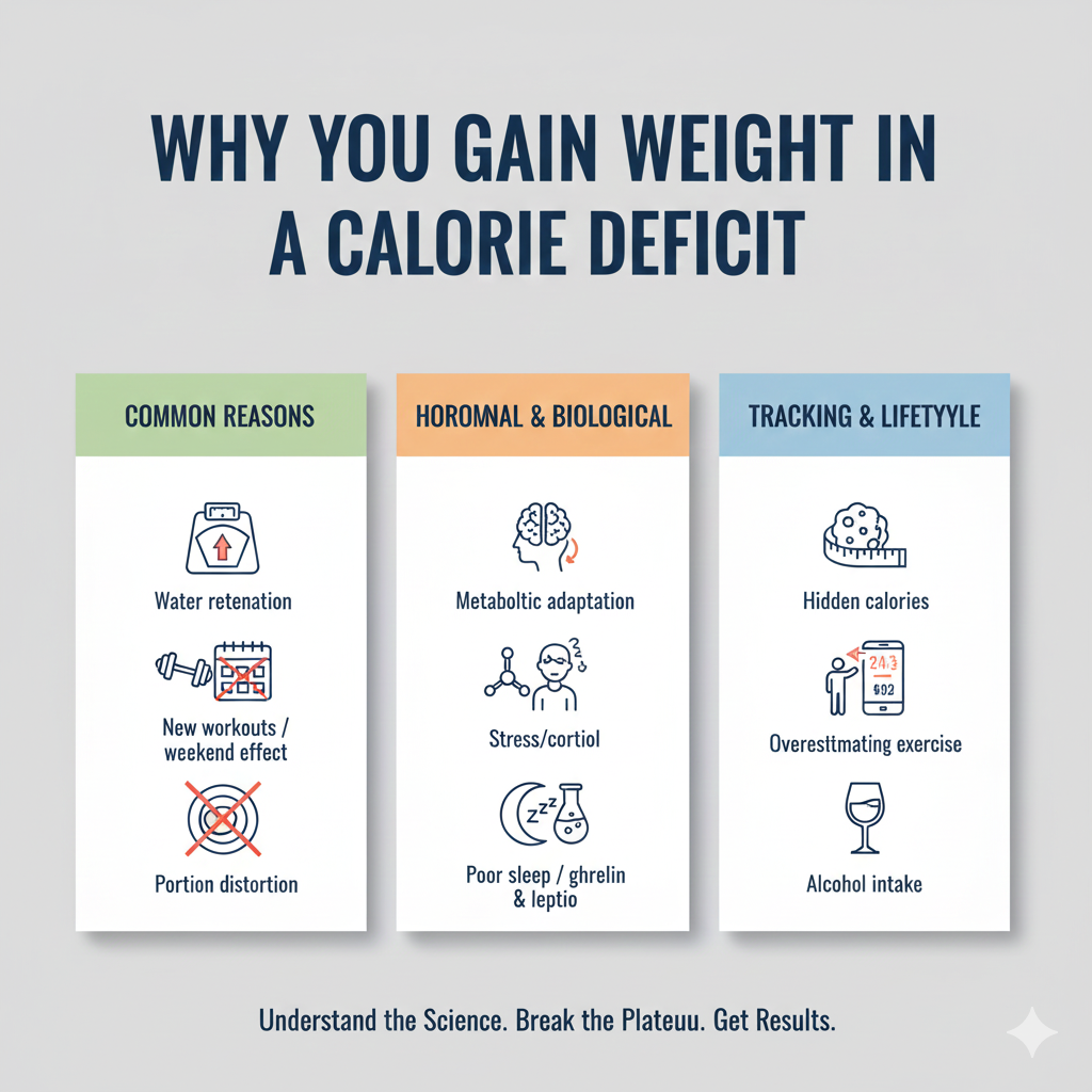 Why You Gain Weight in a Calorie Deficit